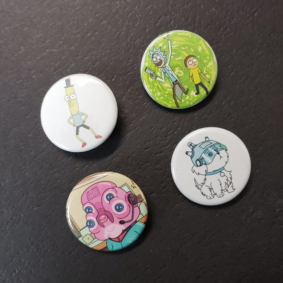 Rick and Morty Buttons - Snowball Glootie & more - Picture 6 of 6